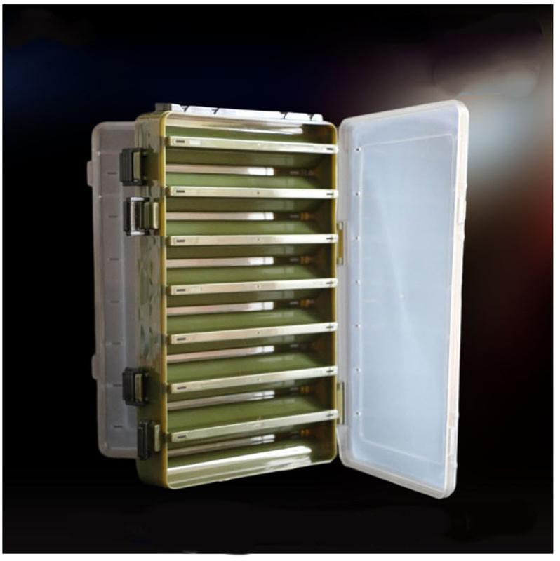 Ящик для рыбалки, 14 отделений, аксессуары для рыбалки, коробки для крючков для хранения, двусторонняя высокопрочная коробка для рыболовных приманок, коробка для снастей