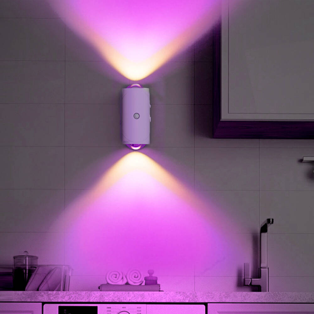 Многоцветный светодиодный настенный ночник с датчиком движения, магнитный ножной светильник, RGB-проектор, туалетные светильники для внутреннего освещения