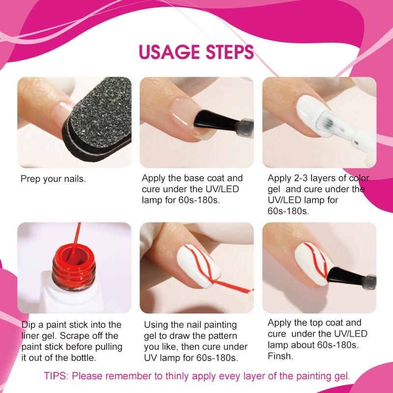 ROSALIND 5 мл гель-лак для рисования ногтей Art Liner лак для ногтей блестящий гель-лак для ногтей «сделай сам»