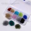Аксессуары для ногтей, шарики для волос, магнит, съемный 3D пушистый аксессуар для ногтей, набор шариков для волос