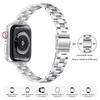 Стальной металлический ремешок для умных часов, сменный браслет на запястье для Apple Watch Series 10 42 мм/9 8 7 41 мм/6 5 4 SE SE (2022) SE (2023) 40мм/3 2 1 38мм -Серебристый