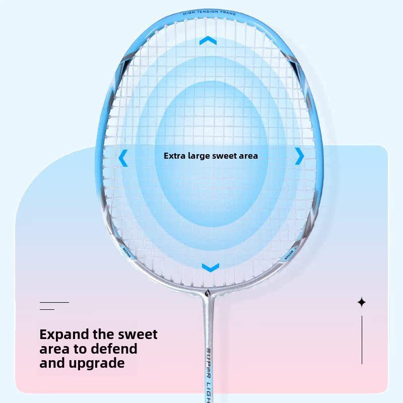 Набор ракеток для бадминтона Weiyan Ultra-Light Carbon Fibre (2 куска) - Подходит для новичков, долговечен, идеально подходит для тренировок и соревнований.