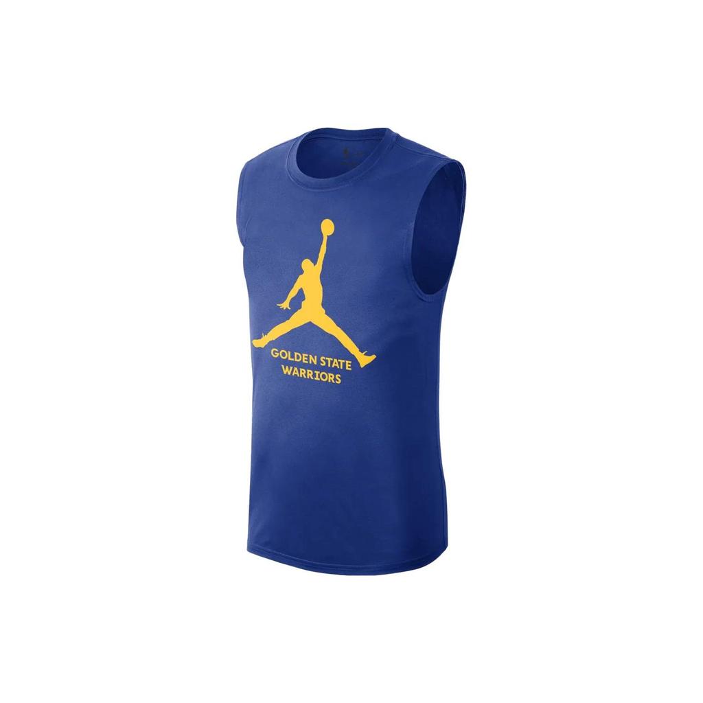 Jordan Быстросохнущая баскетбольная майка NBA Essential Golden State Warriors с логотипом, мужские топы темно-синего цвета FQ1971-495