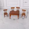 Small Dining Seat For Dollhouses Figures Flexible Wood Figure Furniture Enduring Design