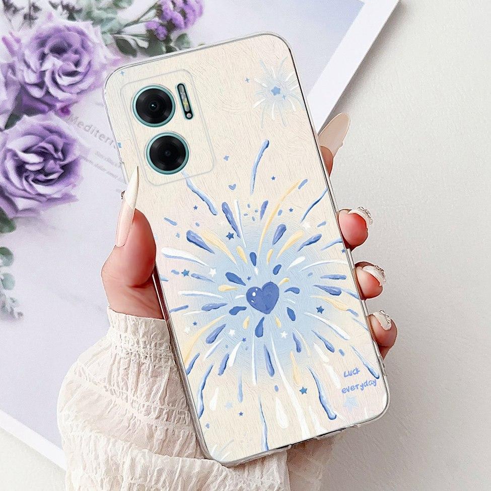 Clear For Redmi 10 5G 2022 Case Cover Luxury Butterfly Love Fashion Flowers Cool Lion Painted Casing 22041219G 22041219NY