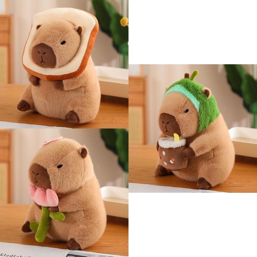 Cute Flower Hug Capybara Plush Doll Soft And Snuggly Stuffed Animal Toy Ideal For Girly Sleepovers 40cm