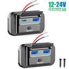 12/24V QC3.0 PD Car Charger Socket Quick Charge Dual USB with ON/OFF Outlet Panel Adapter for Truck Camper Caravan Accessories