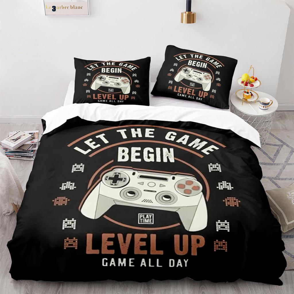 Cool Gamepad 3D Bedding Set Duvet Cover Pillowcases Polyester Quilt Cover Room Decor For Teens Single Double Twin Queen King