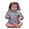 24'' 60cm Simulation Reborn Doll Tutti Soft Cloth Body Lifelike Baby Boy Doll with Rooted Short Hair True To Like Newborn Babies Dolls for Kids Age 3+