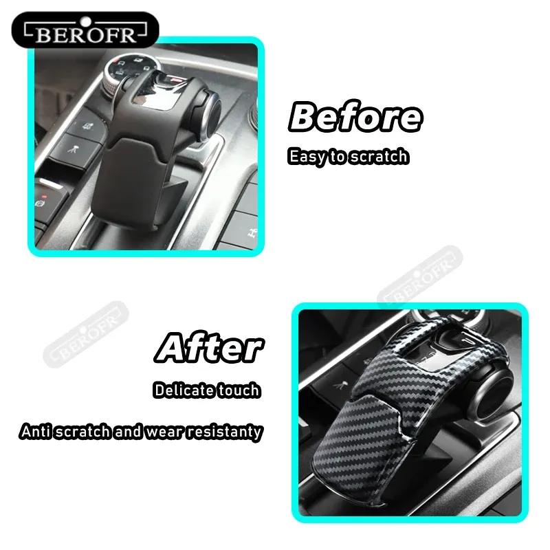 For Great Wall WEY 300 Car Gear Head Shift Knob Handle Cover Trim Sticker Shift head cover Carbon fibre