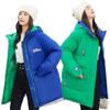Women's Winter Plus Sizes Slim Hort Version Coat Hooded Thickened Warm Zip Section Tops