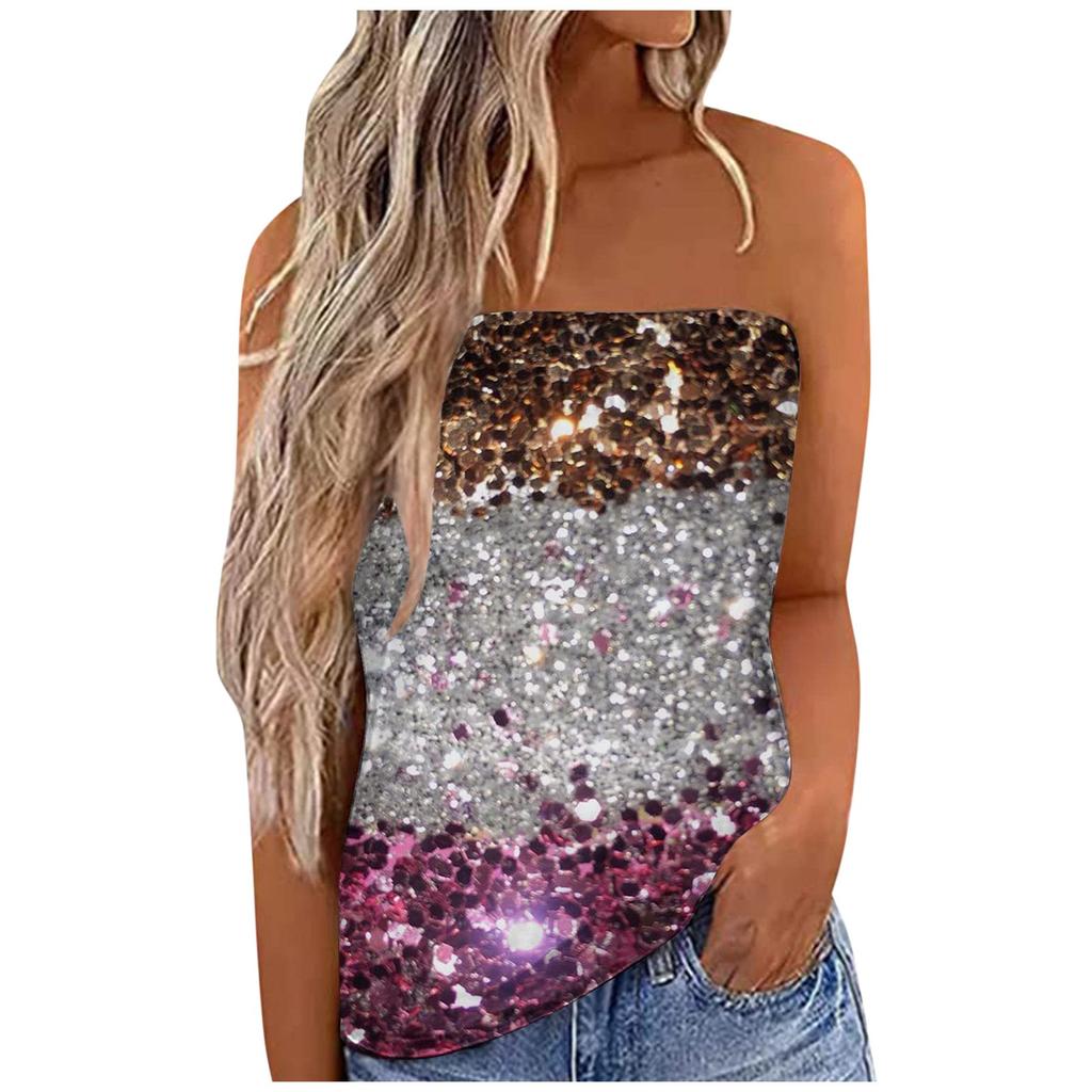 Женский летний сексуальный топ без рукавов с открытыми плечами, пляжный жилет без бретелек, рубашка-бандо, сексуальные топы с открытой спиной