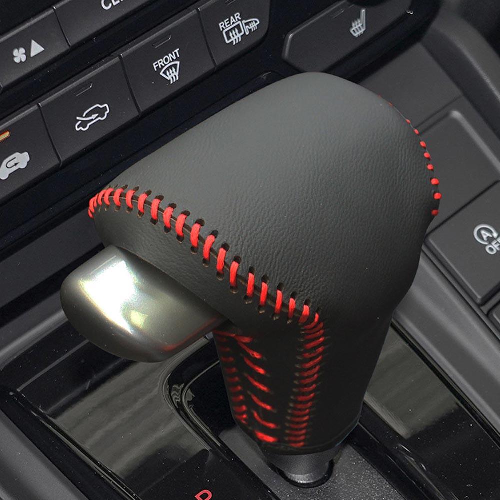 Чехол на рычаг переключения передач автомобиля, кожаный чехол на рычаг переключения передач, подходит для Honda 2017 2018 2019 2020 2024 2024, черный кожаный чехол на ручку переключения передач