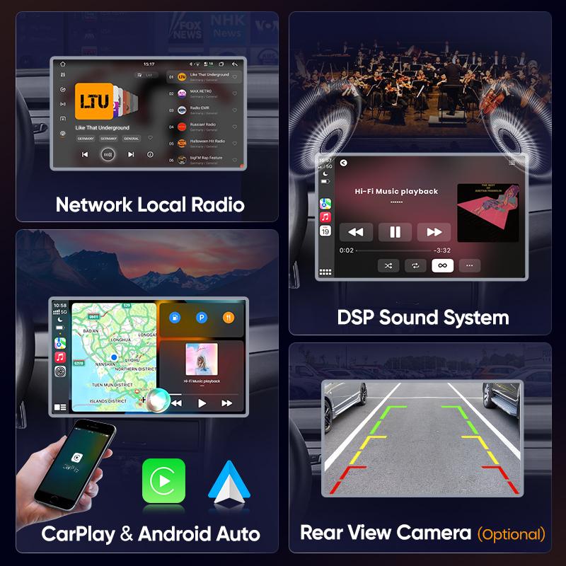 Junsun 8 Core Wireless CarPlay Android Auto Car Radio For Mercedes Benz Vito 2 W639 Viano 2 2003-2015 4G WiFi GPS Navigation