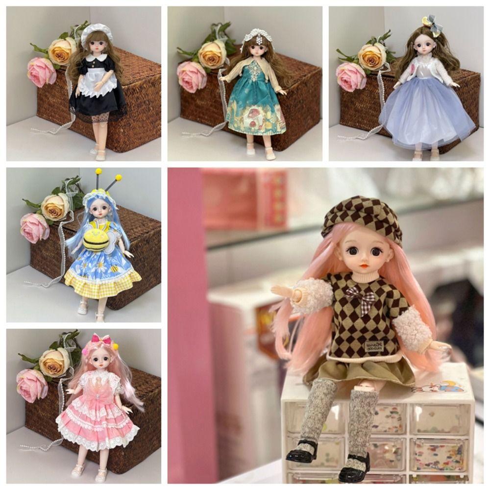Длинные волосы 30 см BJD кукла с одеждой Привлекательные глаза Принцесса Макияж Шарнирная кукла Девочка Подарок