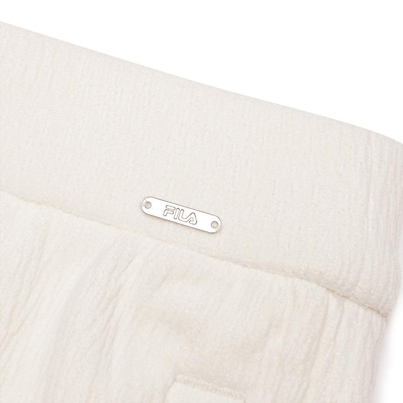 Fila Удобные брюки кэжуал широкие штанины крупной вязки женские низ Мороженое-белый F11W513602FIV