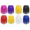 Womens Salsa Dance Skirt Latin Performance Wear Elastic Waistband Tiered Tassel Design Competition Costume