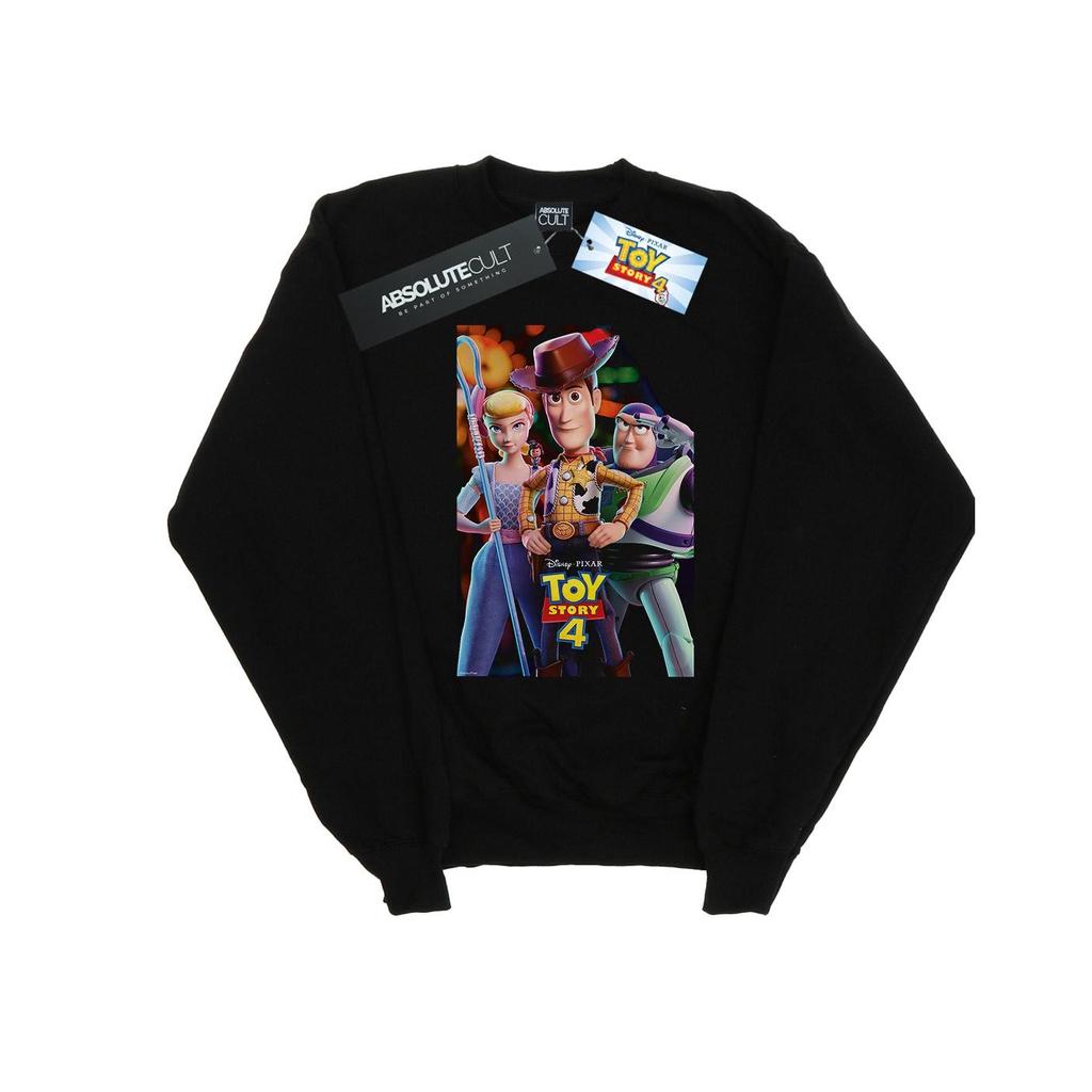 Disney Girls Toy Story 4 Buzz Woody And Bo Peep Poster Sweatshirt