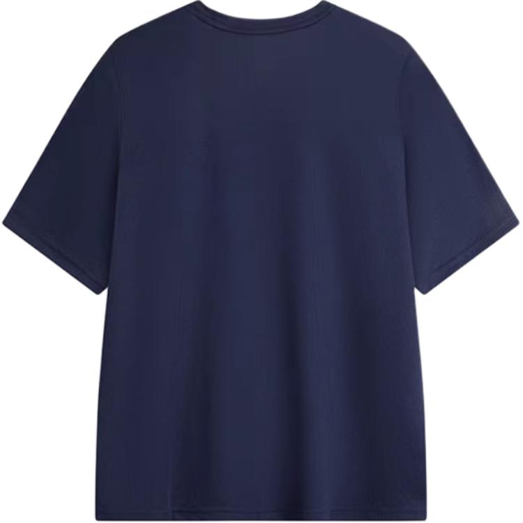 Puma Fashionable Versatile Knitted Round Neck Short Sleeve T-Shirt Unisex Tops Blue 520759-56