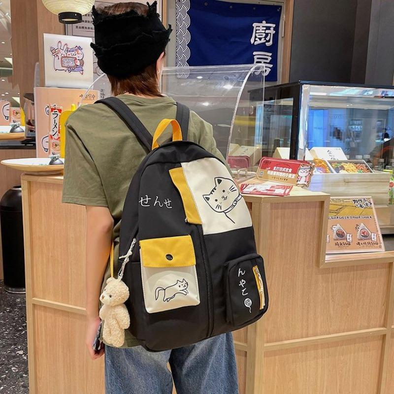 Школьный рюкзак для студентки, рюкзак Харадзюку, модный новый рюкзак для путешествий с куклой для ученицы средней школы