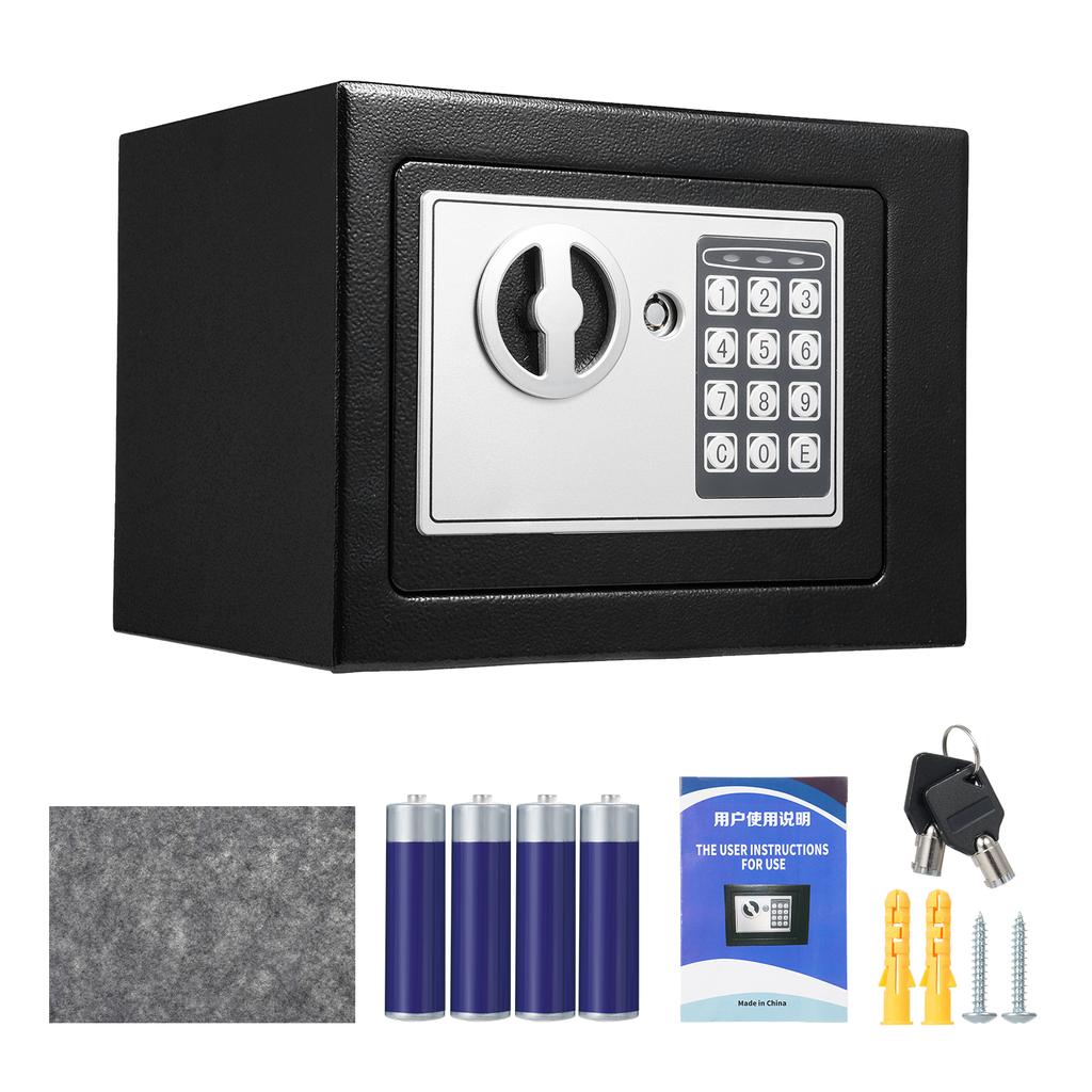 Домашние сейфы Bisofice, огнестойкая водонепроницаемая коробка с клавиатурой и 2 запасными ключами, цифровая домашняя безопасность