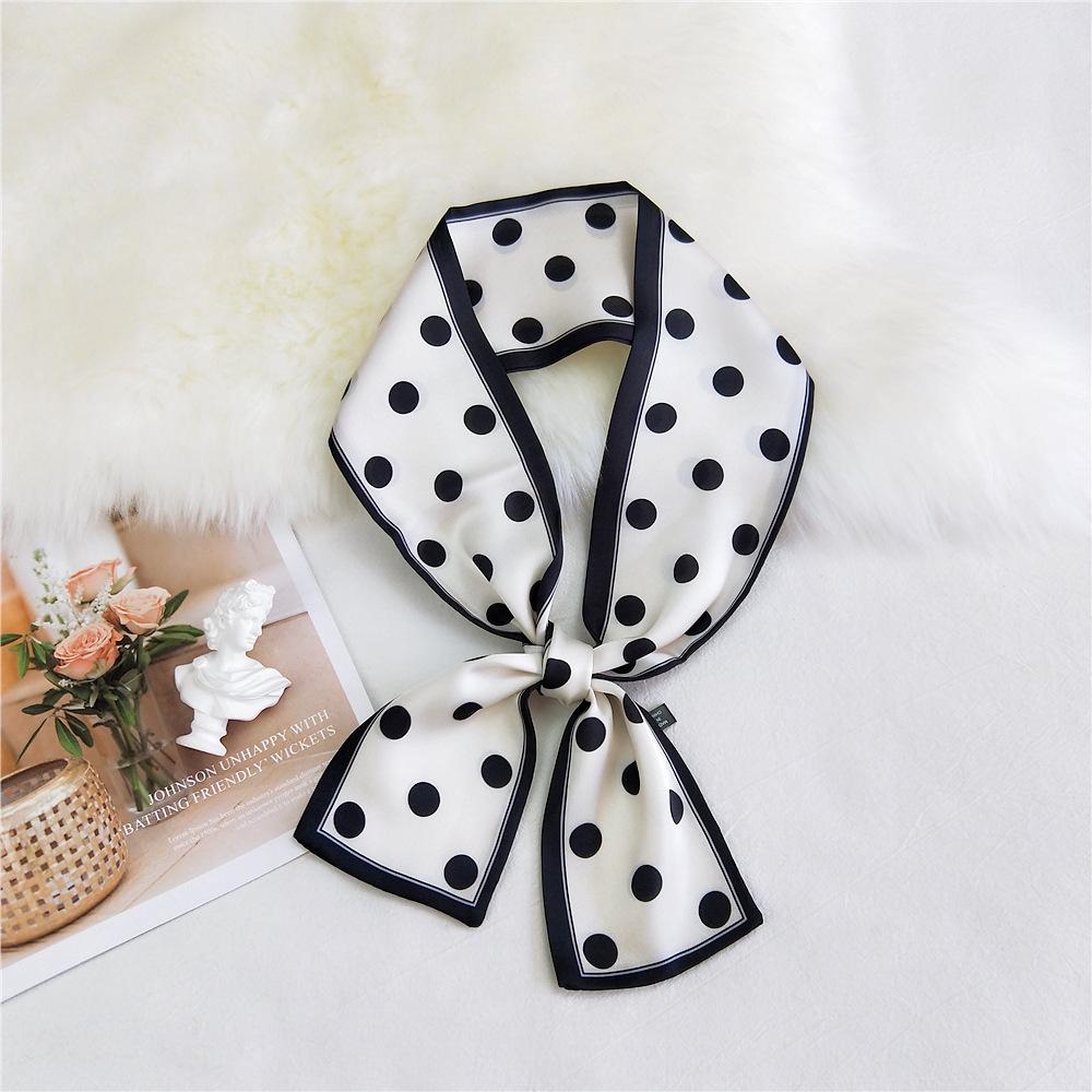 Pingjiao New Style Spring And Autumn Professional Decoration Versatile Small Silk Scarf Women'S Scarf Narrow Long Hair Strap Tie Bag Belt