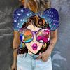 Женская футболка с коротким рукавом для отдыха, женская футболка, модная футболка с принтом для сексуальных девушек, летняя популярная футболка 2024 года