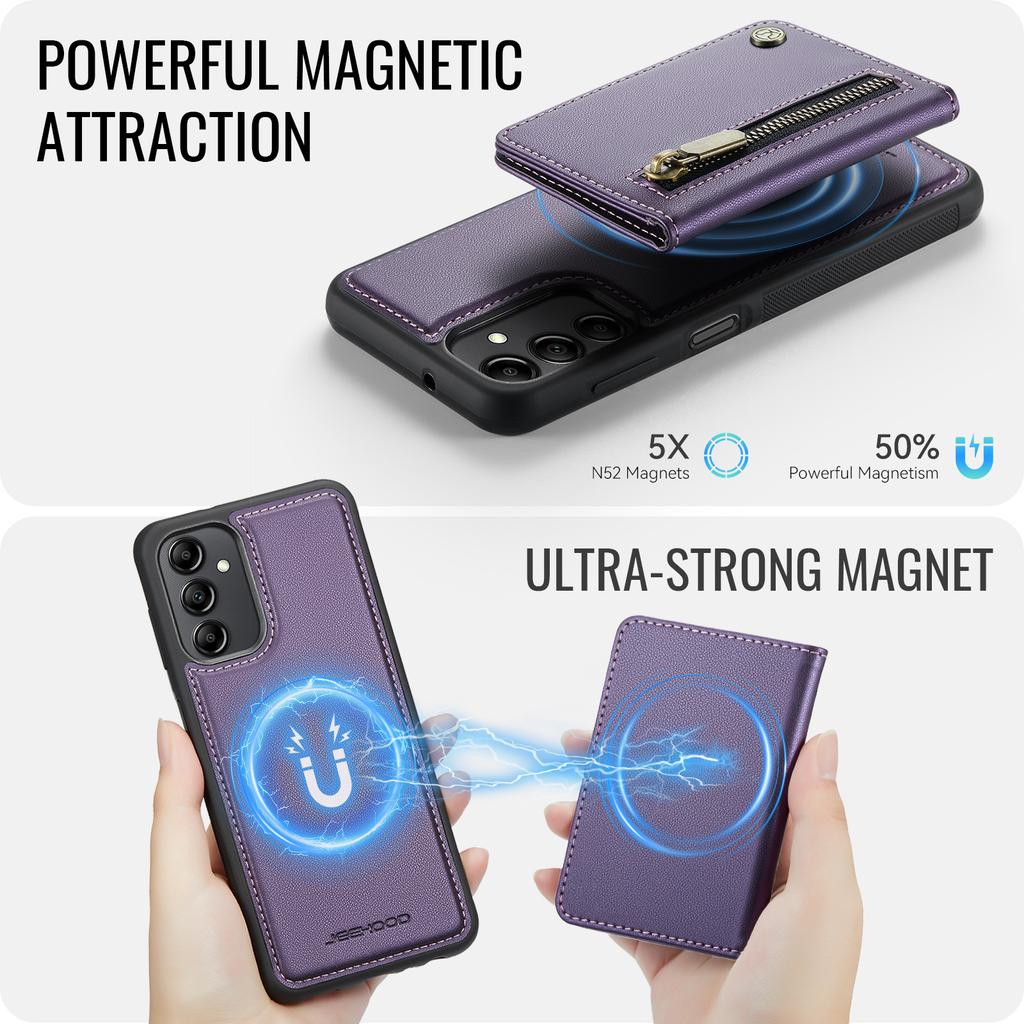 WANLONFENG Для Motorola Moto G45 5G Магнитный чехол с 2 шт. Защитных стекол Серия QT1