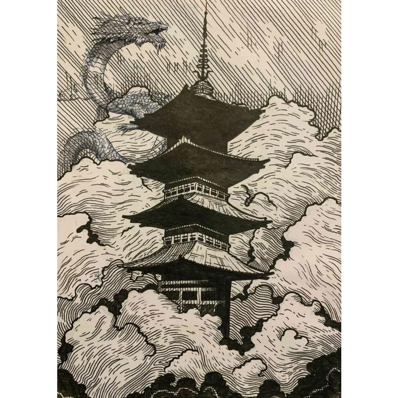 Китайский пейзаж Пара Птицы Лес Гора Река Кои Карп Рыба Искусство Плакат Печать Картина на холсте Настенная картина Декор для дома