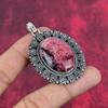 Lavish Rhodonite 925 Solid Sterling Silver Pendant Jewelry, Handmade Pendant Gemstone Jewelry For Thanksgiving Gift