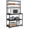 Kitchen Shelf Black Oak Effect 100 x 40 x 168 cm