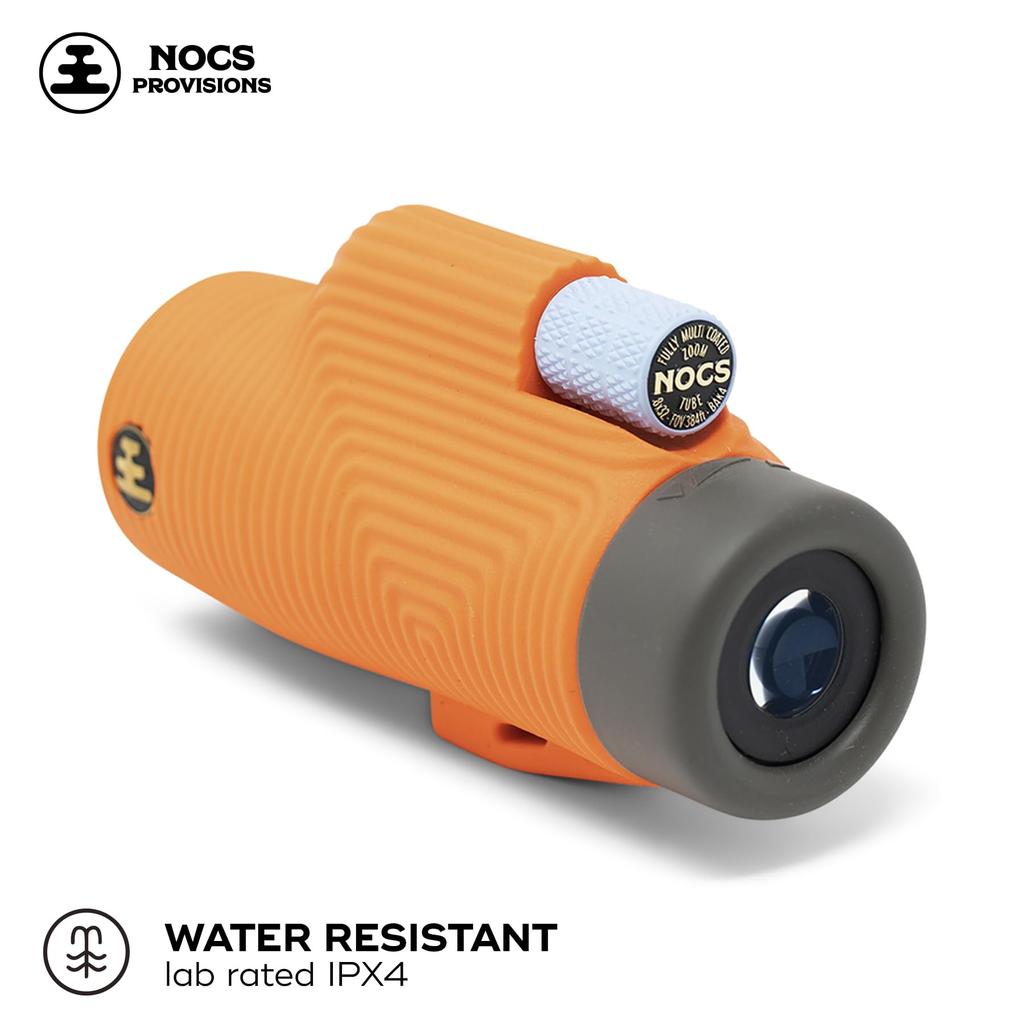Nocs Provisions Zoom Tube 8x 32mm International for Outdoor Sports and Live Performances Monocular, Magnification, Aperture, Orange, Colorful,