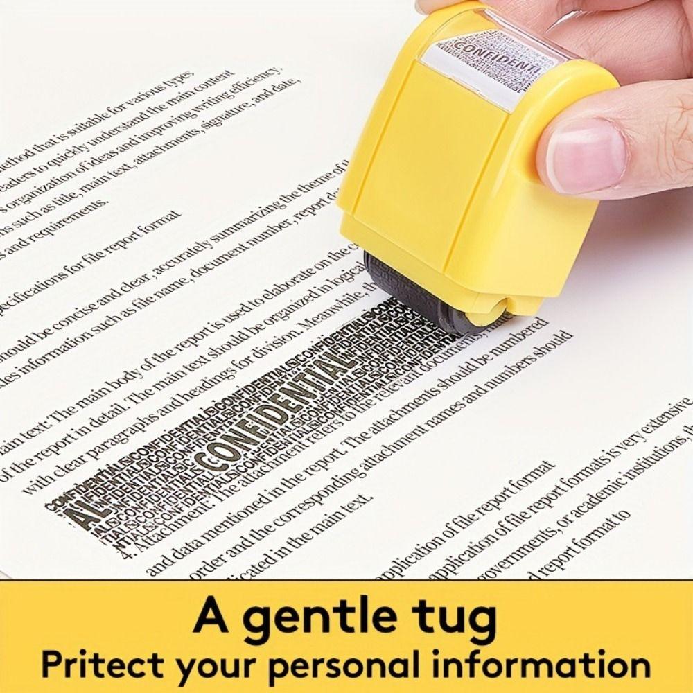 Leakproof Identity Theft Protection Roller Stamp Manual Roller Stamp  Identity Theft Protection