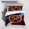 West Ham United Football Printed 3 Pieces Bedding Set, Comfortable Skin Friendly Bedroom Duvet Cover Set