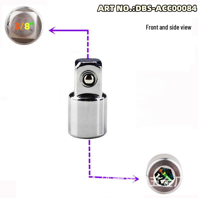 6.3mm Hex to 3/8" Socket Adapter Double-Ended Square Conversion Ratchet Wrench
