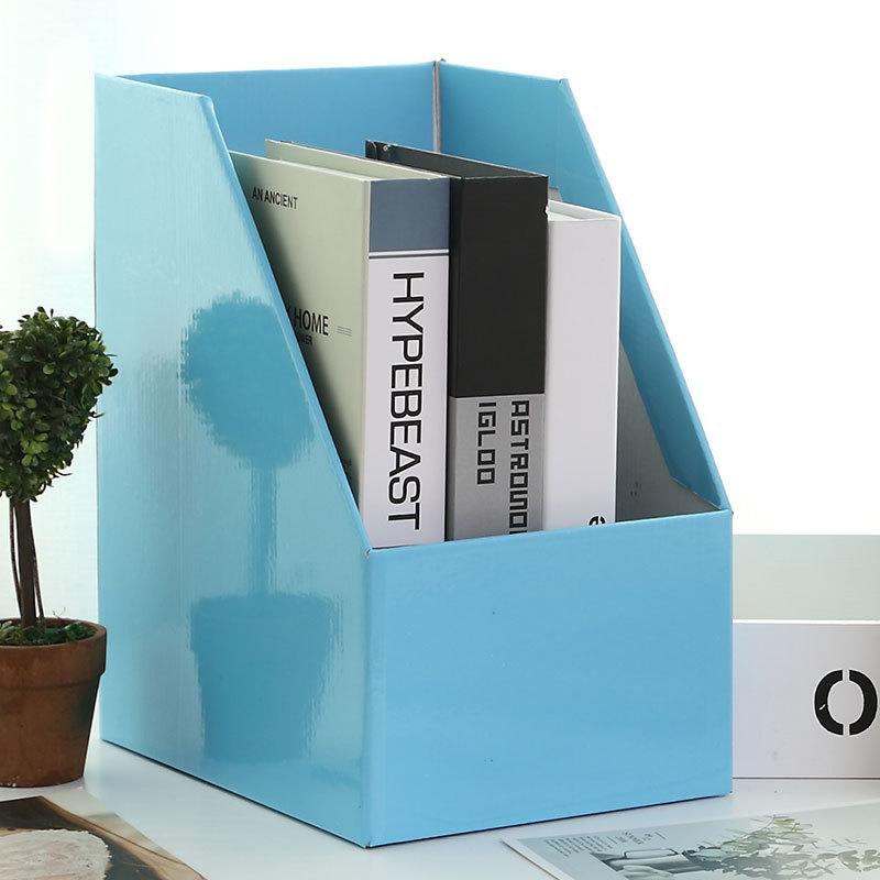 Waterproof Paper Desktop File Organizer 2 Pcs Blue Expandable Document Holder Office Supplies