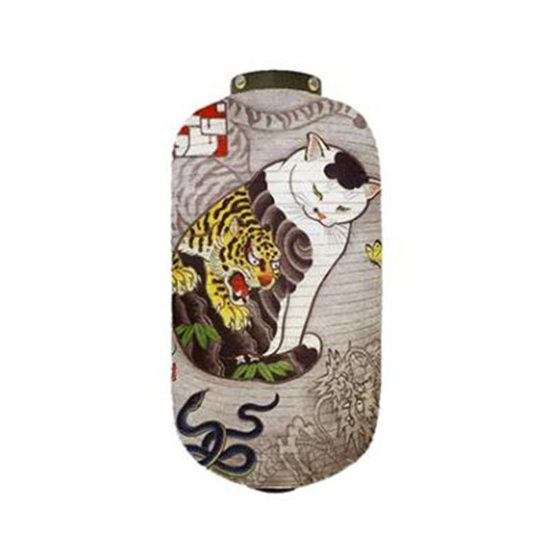 Japanese Style Samurai Cat Hanging Lamp Party Decor Gothic Samurai Cat Lantern Restaurant Izakaya Sushi Shop Advertising Sign