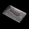 10x6cm Hard Vertical Badge Holder Transparent Clear Double Card ID Case