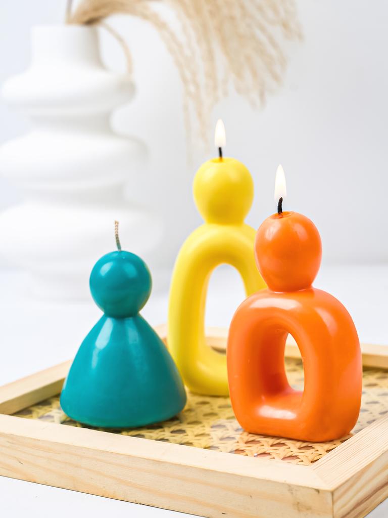 Hollow Abstract Family Ornament Silicone Mold DIY Nordic Art Statue Plaster Cement Molds Resin Candle Mould Tools Christmas Gift