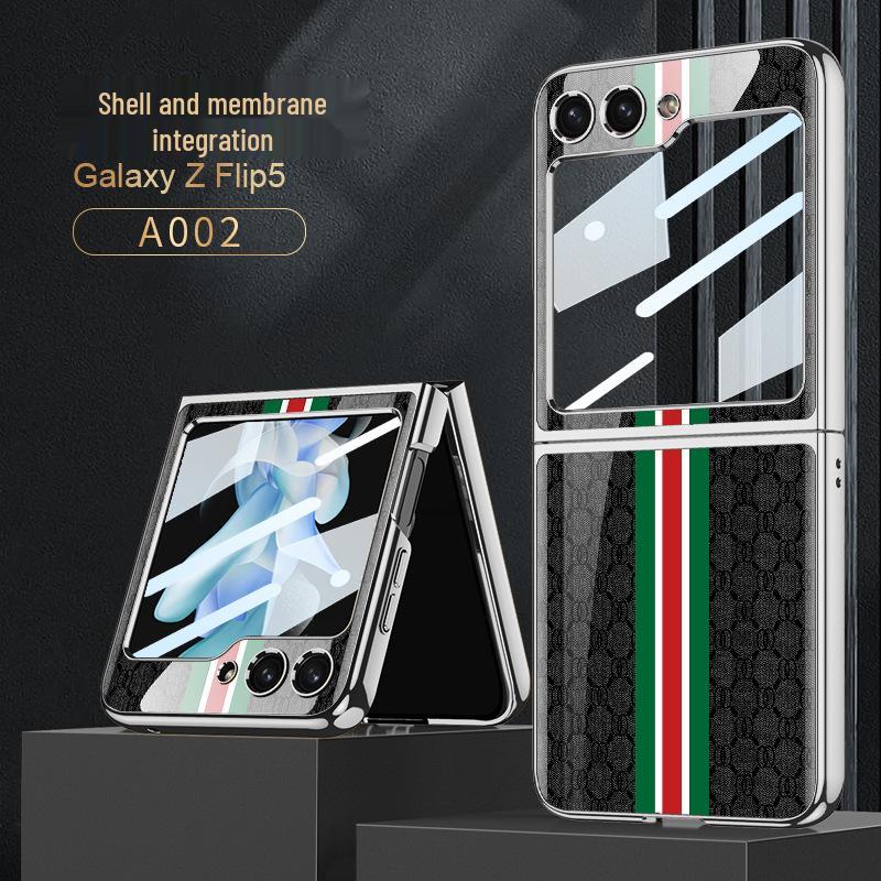 Samsung Galaxy Z Flip 5 Противоударный Роскошный Стеклянный Чехол - Полное Покрытие