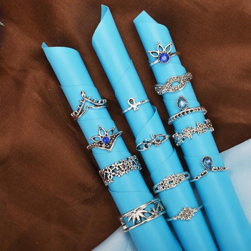 Gold Retro Punk Boho Ring Set 94