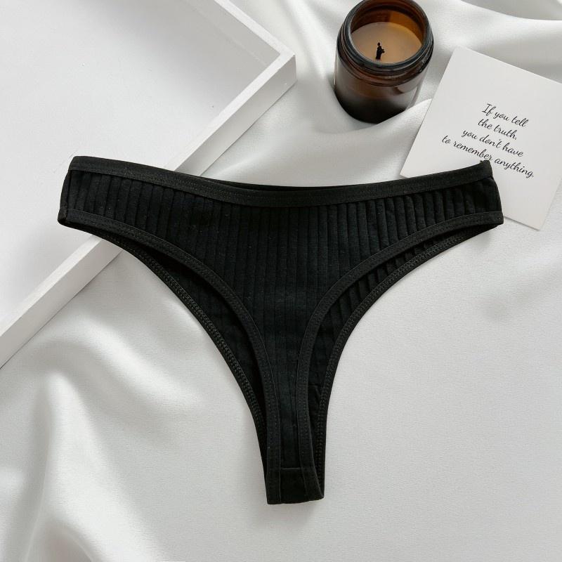 Allofme Cotton Panties for Woman Comfortable Panties Underwear Low-Rise Sexy T-Back Underwear S-XL