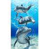 Хлопковые Банные Полотенца с Морскими Животными 3D Дельфин Акула Черепаха Кит Пляжное Полотенце Микрофибра Домашний Текстиль Полотенце для Лица Волос Рук