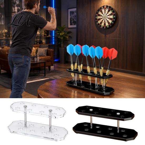 Dart Enthusiast Gift Acrylic Display Stand, 8 Caapcity Oblique Design Organizer, Space Rack for Bar Saving Desktop Storage Game Room And Home Decor