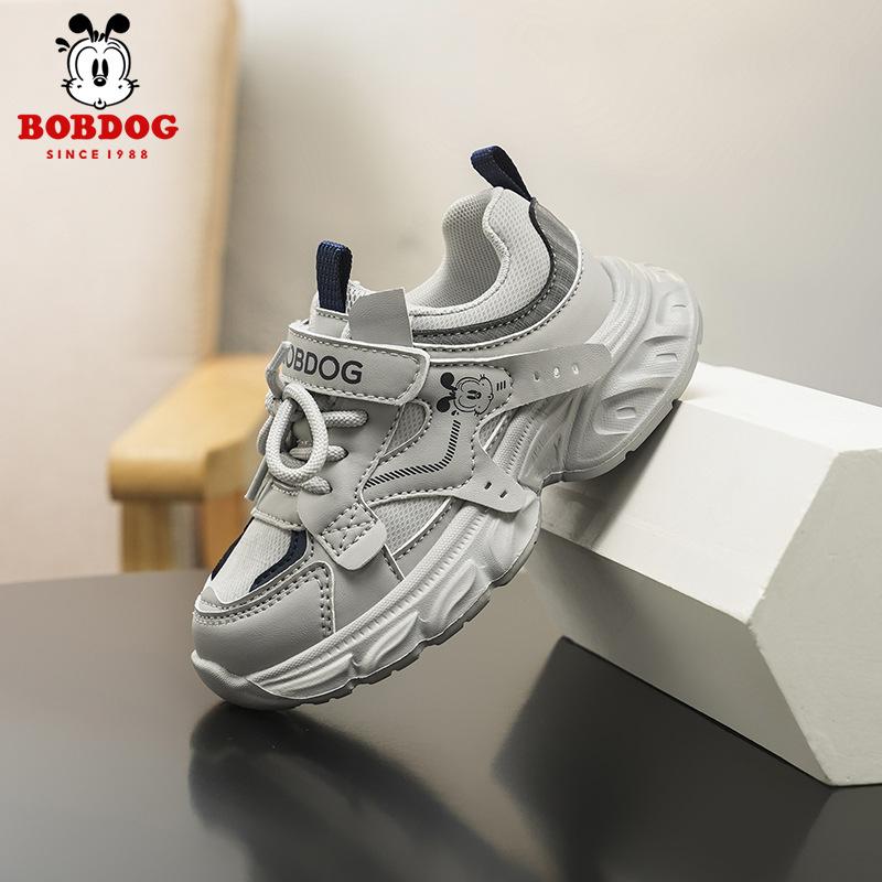 Babudou children's running shoes for boys2026New autumn collection: waterproof leather upper, soft-soled, casual sneakers for girls