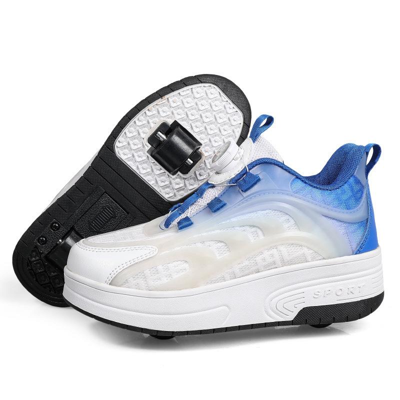 Четырехколесные деформированные беговые туфли детские автоматические роликовые коньки для мальчиков и девочек невидимые роликовые коньки для взрослых обувь на колесиках