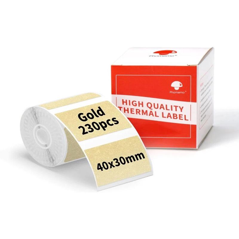 Бумага для цветных этикеток Phomemo Square, 40x30мм, Совместима с M110/M120/M200/M220, Один рулон