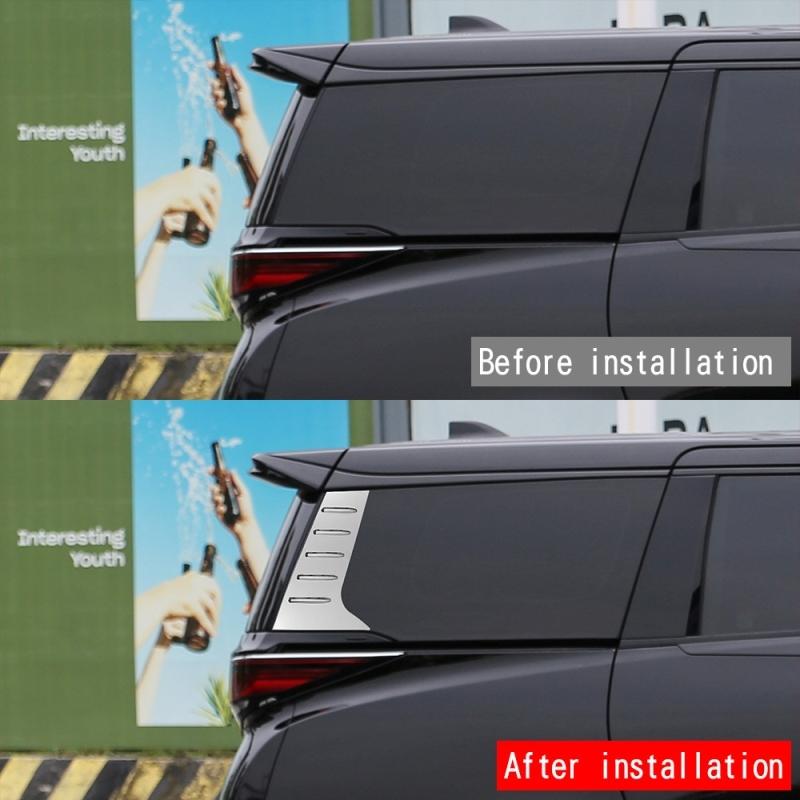 For Toyota Alphard Vellfire 40 Series 2024 ABS carbon Car Exterior Accessories A D Pillar Trim Rear Window Quarter Cover