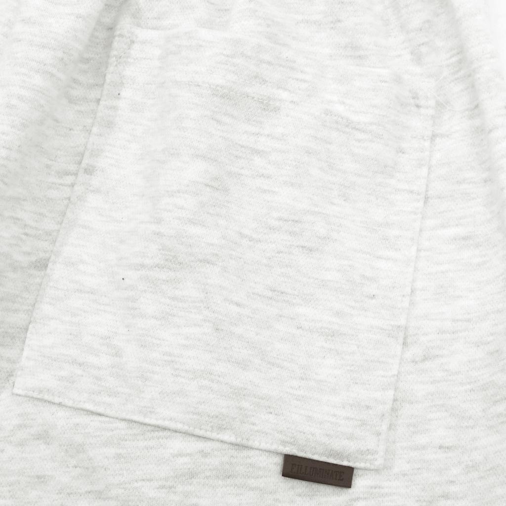 FILLUMINATE One-Pleat Wide Sweatpants - Light Grey