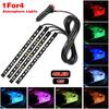 12V/24V Universal COB LED Strip Car RGB Interior Light Bar Daytime Running Fog Lamp Flexible Grill Strip Auto Styling Decorative Ambient Light